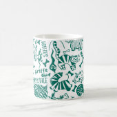 アフリカの動物：多様なシームレスなパターン。 コーヒーマグカップ (中央)