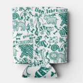 アフリカの動物：多様なシームレスなパターン。 缶クーラー (裏面)