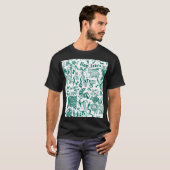アフリカの動物：多様なシームレスなパターン。 Tシャツ (正面フル)