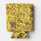 アフリカの動物:文化のシームレスなパターン。 缶クーラー (裏面)