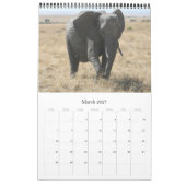 アフリカの動物 2026 カレンダー (3月 2027)