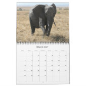 アフリカの動物 2027 カレンダー (3月 2027)