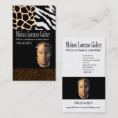 アフリカの収集品:アフリカ系アメリカ人 名刺 (正面/裏面)