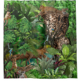 アフリカの喜びのジャングル シャワーカーテン