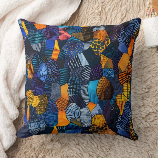 アフリカの回転 クッション (ブランケット)