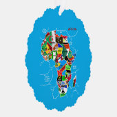 アフリカの国旗の地図 オーナメントカード (右)