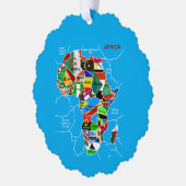 アフリカの国旗の地図 オーナメントカード (左)