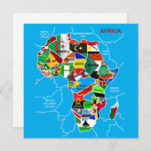 アフリカの国旗の地図 シーズンカード (正面/裏面)