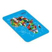 アフリカの国旗の地図 マグネット (右側)