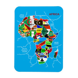 アフリカの国旗の地図 マグネット