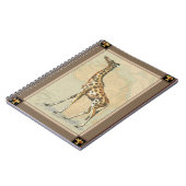 アフリカの地図とキリン ノートブック (左側)