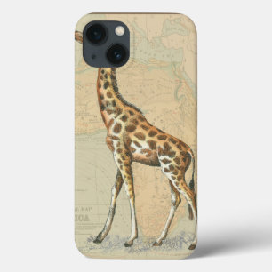 アフリカの地図とキリン iPhone 13ケース
