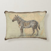 アフリカの地図とゼブラ アクセントクッション (正面)