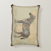 アフリカの地図とゼブラ アクセントクッション (裏面(縦))