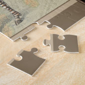 アフリカの地図とゼブラ ジグソーパズル (側面)