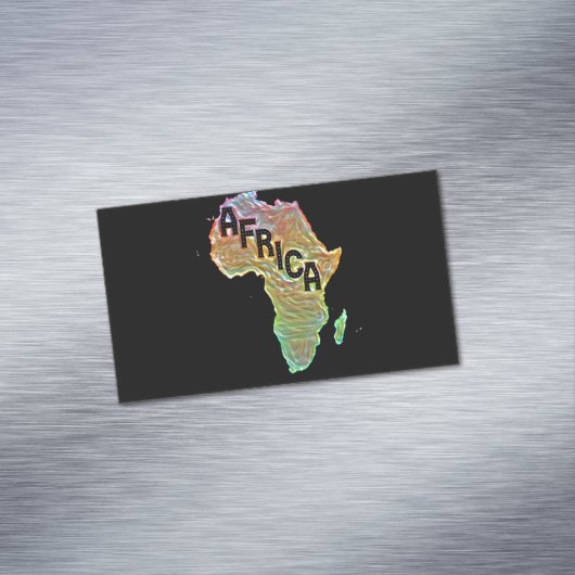 アフリカの地図とレトロアフリカビジネスカードマング マグネット名刺 (インサイチュ)