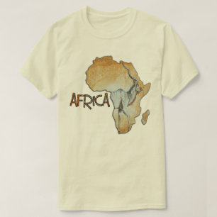 アフリカの地図のTシャツ17無し Tシャツ