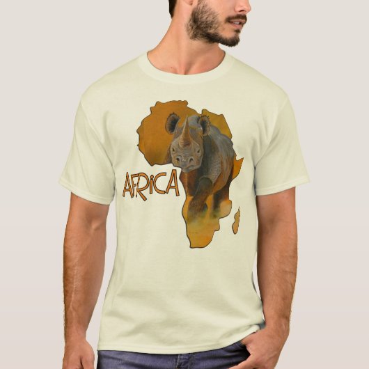 アフリカの地図のTシャツ6無し Tシャツ (正面)