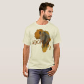 アフリカの地図のTシャツ6無し Tシャツ (正面フル)