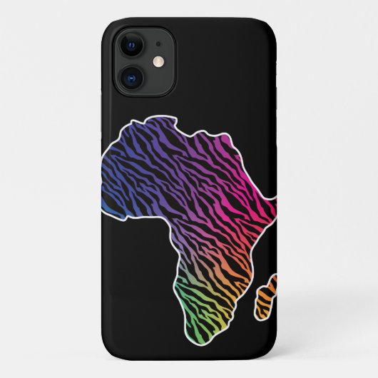 アフリカの地図アフリカプライドゼブラパターン Case-Mate iPhoneケース (裏面)