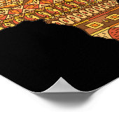 アフリカの地図アフリカGiftvintage Black American Afric ポスター (角)