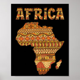 アフリカの地図アフリカGiftvintage Black American Afric ポスター