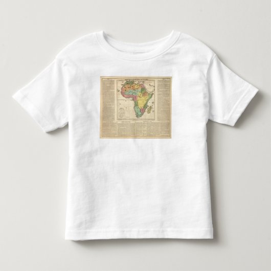 アフリカの地図書の地図2 トドラーTシャツ (正面)