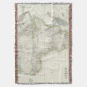 アフリカの地図書の地図 スローブランケット (正面縦)