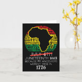 アフリカの地図1865年7月4日6月19日 カード (黄色い花)