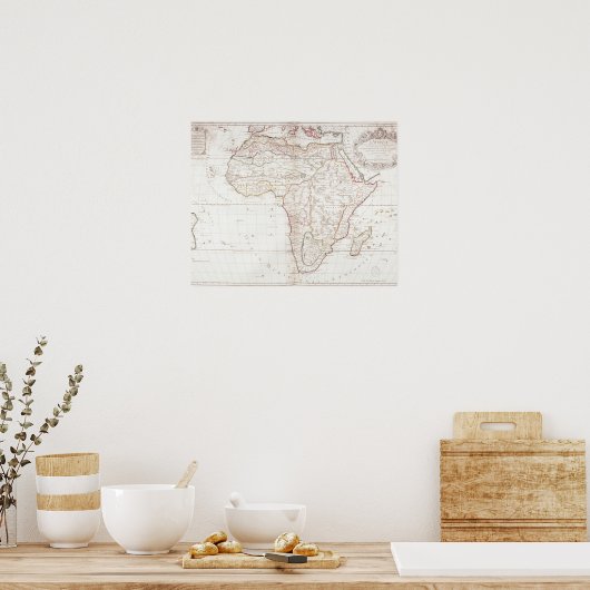 アフリカの地図2 ポスター (キッチン)