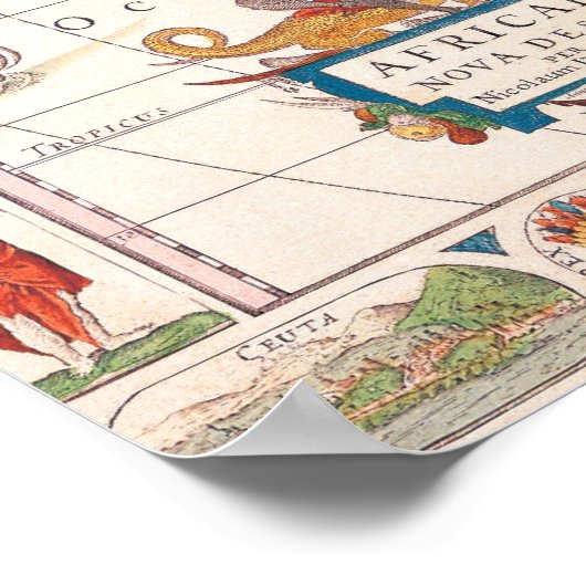 アフリカの地図2 ポスター (角)