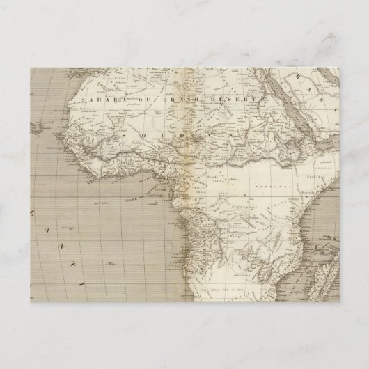 アフリカの地図2 ポストカード (正面)