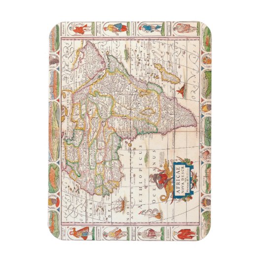 アフリカの地図2 マグネット (縦)