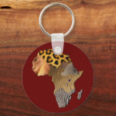 アフリカの地図 キーホルダー (正面)