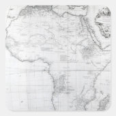 アフリカの地図 スクエアシール (正面)