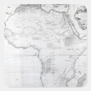 アフリカの地図 スクエアシール