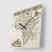 アフリカの地図 |ノバアフリカ スクエア壁時計 (傾斜)