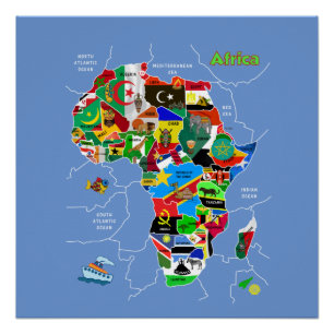 アフリカの地図 ポスター