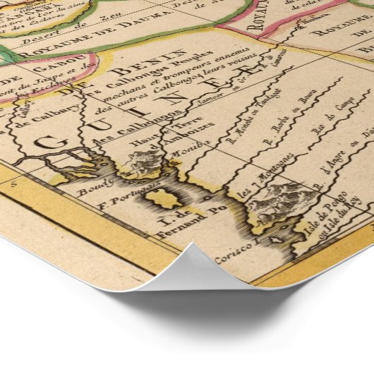 アフリカの地図 ポスター (角)