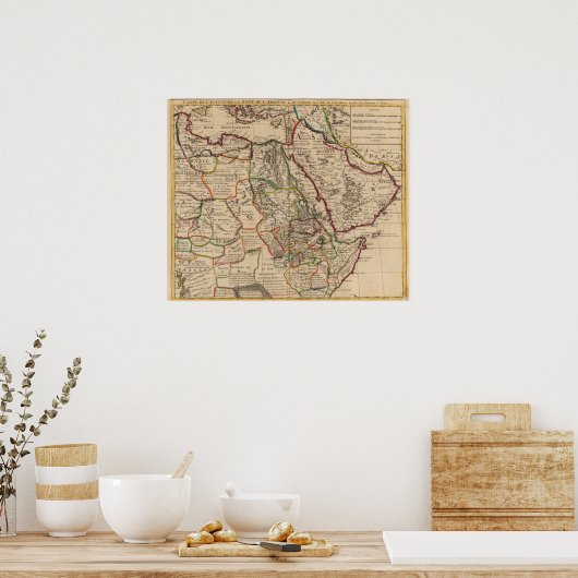 アフリカの地図 ポスター (キッチン)