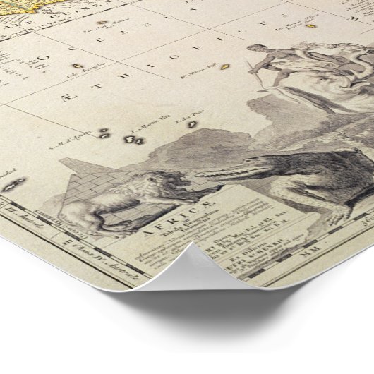 アフリカの地図 ポスター (角)