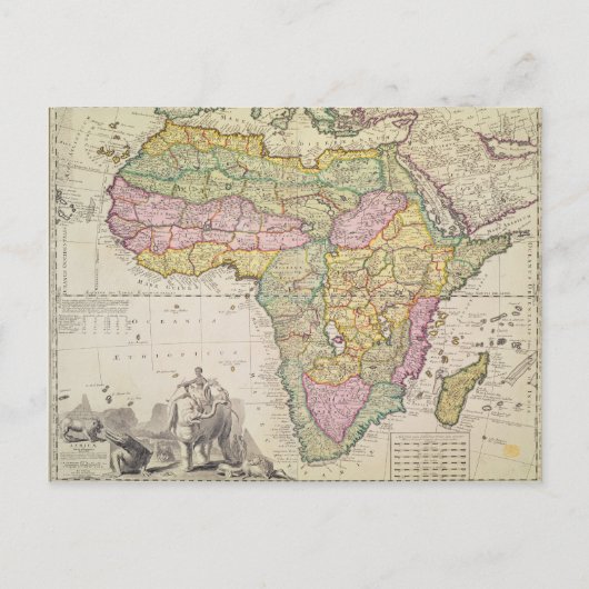 アフリカの地図 ポストカード (正面)