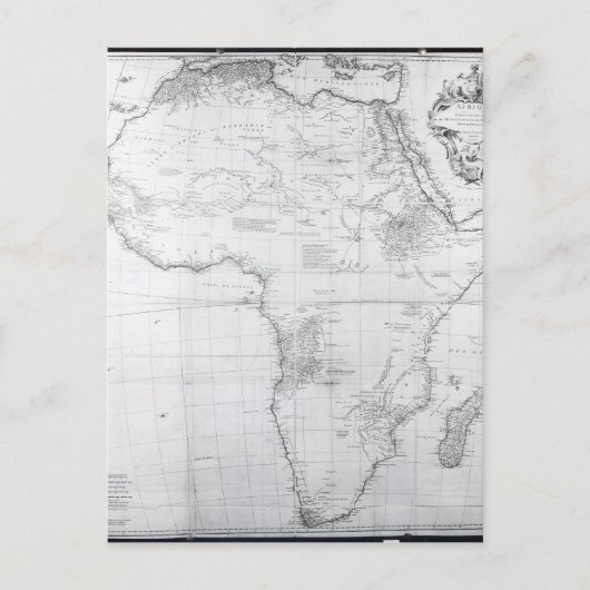 アフリカの地図 ポストカード (正面)