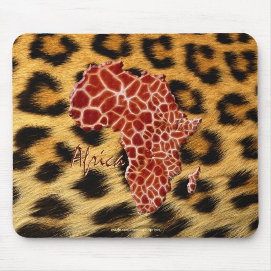 アフリカの地図 マウスパッド (正面)