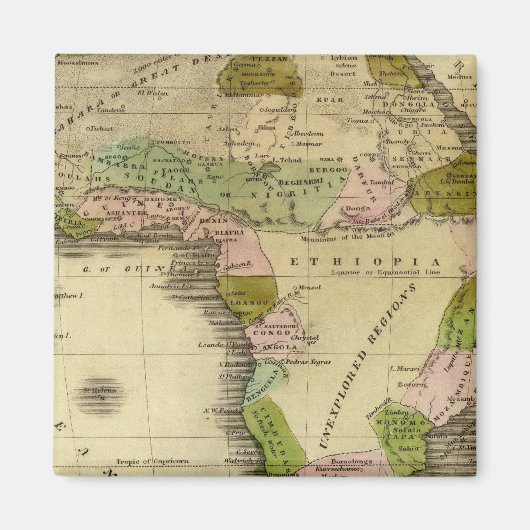 アフリカの地図 マグネット (正面)