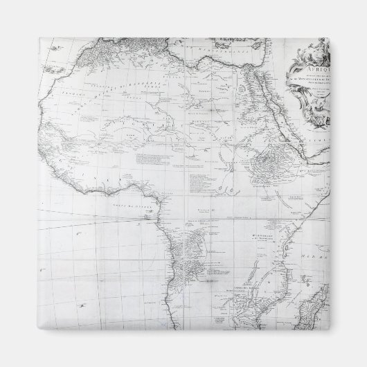 アフリカの地図 マグネット (正面)