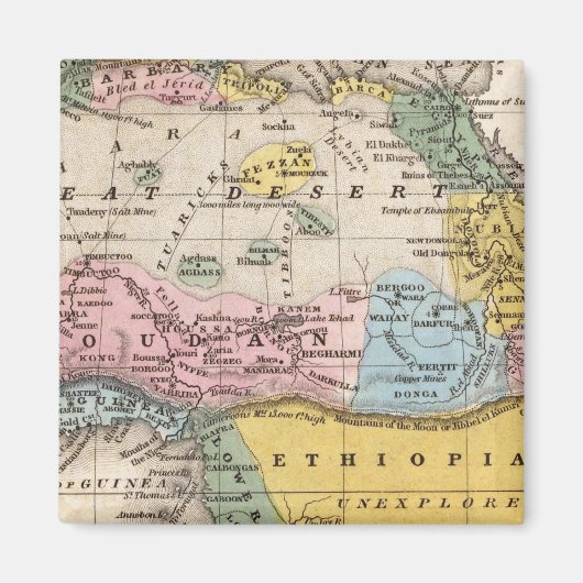 アフリカの地図 マグネット (正面)