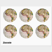 アフリカの地図 ラウンドシール (シート)