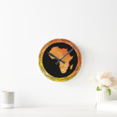 アフリカの地図 ラウンド壁時計 (ホーム)