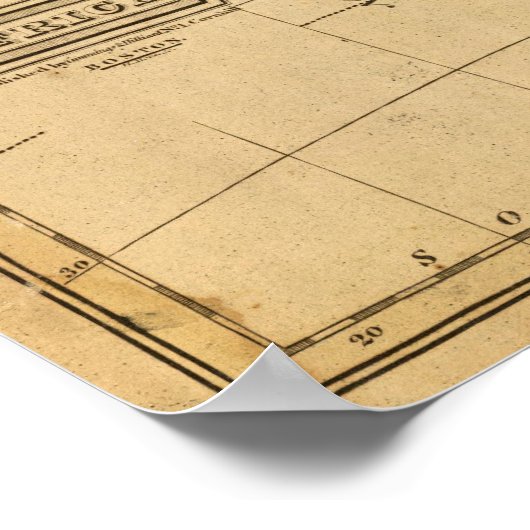 アフリカの地図:ワーチェスター ポスター (角)